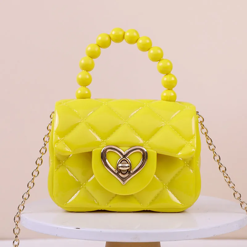Candy Color One Mini Chain Pearl Crossbody Bags