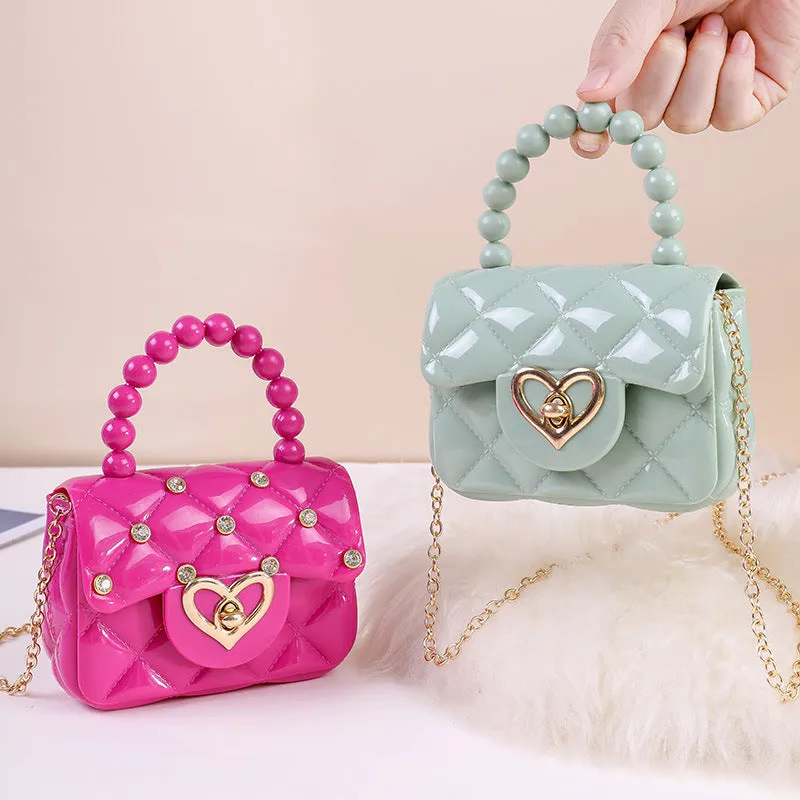 Candy Color One Mini Chain Pearl Crossbody Bags