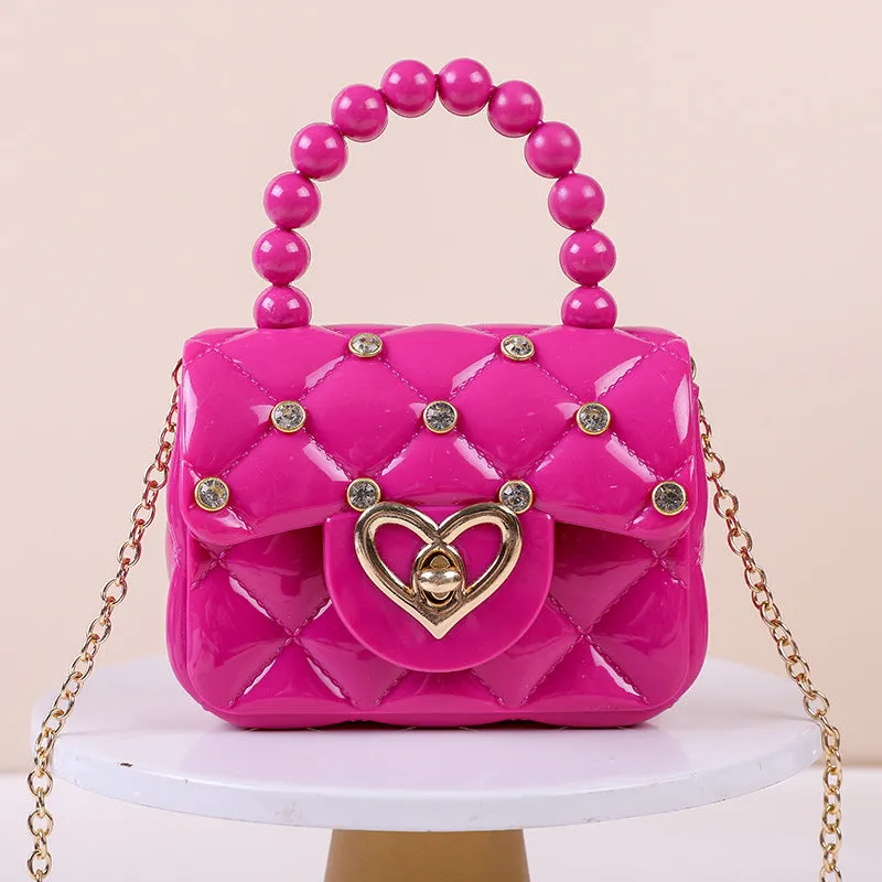 Candy Color One Mini Chain Pearl Crossbody Bags