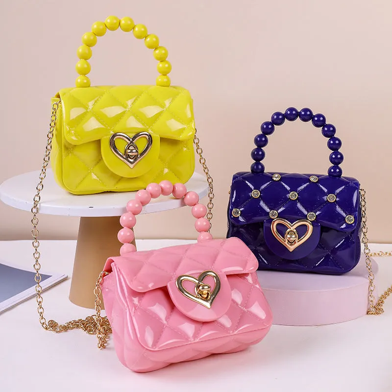 Candy Color One Mini Chain Pearl Crossbody Bags