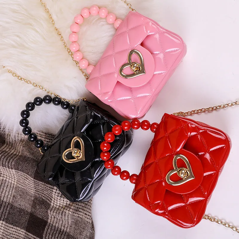 Candy Color One Mini Chain Pearl Crossbody Bags