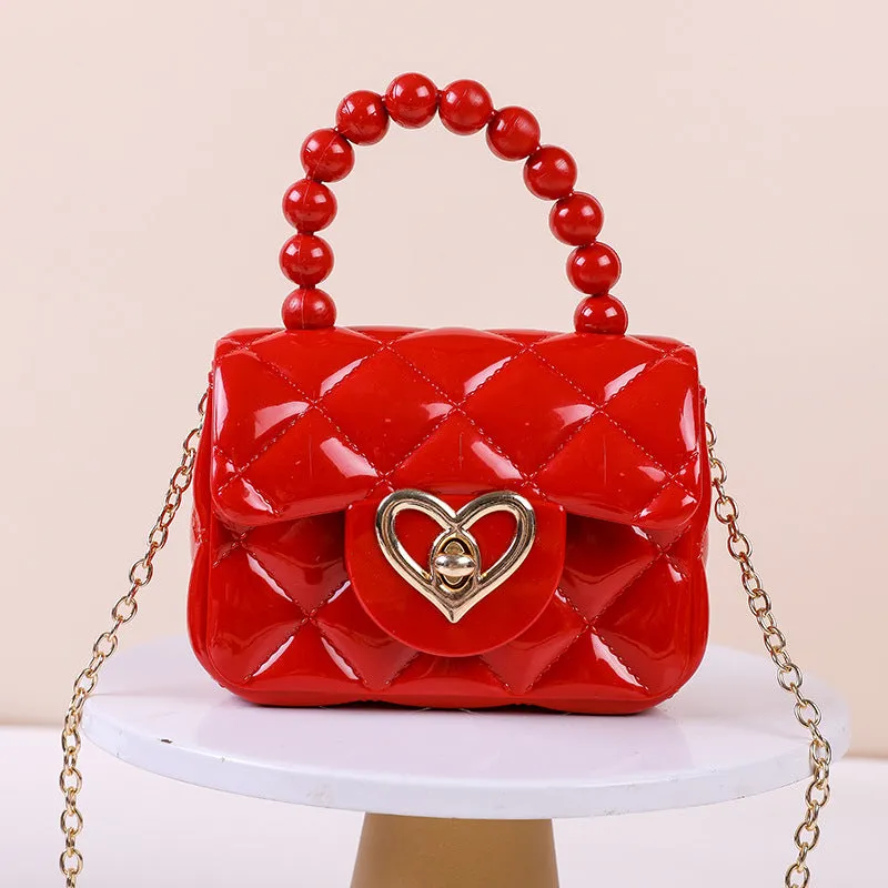 Candy Color One Mini Chain Pearl Crossbody Bags