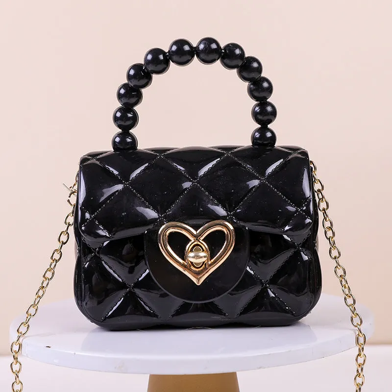 Candy Color One Mini Chain Pearl Crossbody Bags