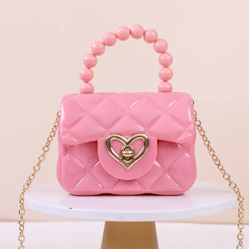 Candy Color One Mini Chain Pearl Crossbody Bags