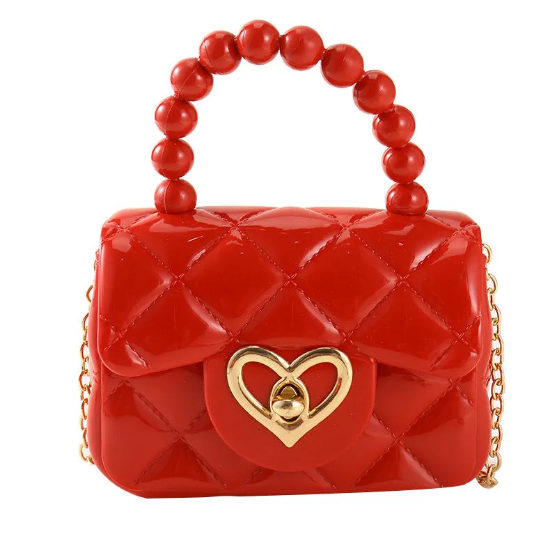 Candy Color One Mini Chain Pearl Crossbody Bags