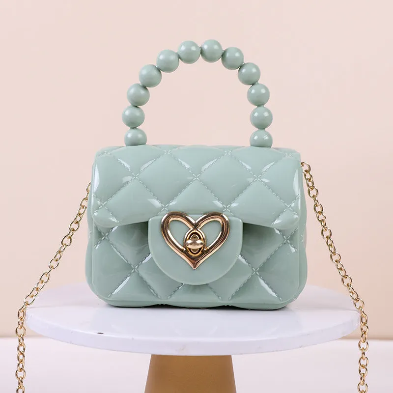 Candy Color One Mini Chain Pearl Crossbody Bags