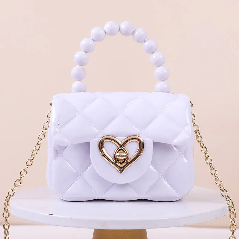 Candy Color One Mini Chain Pearl Crossbody Bags