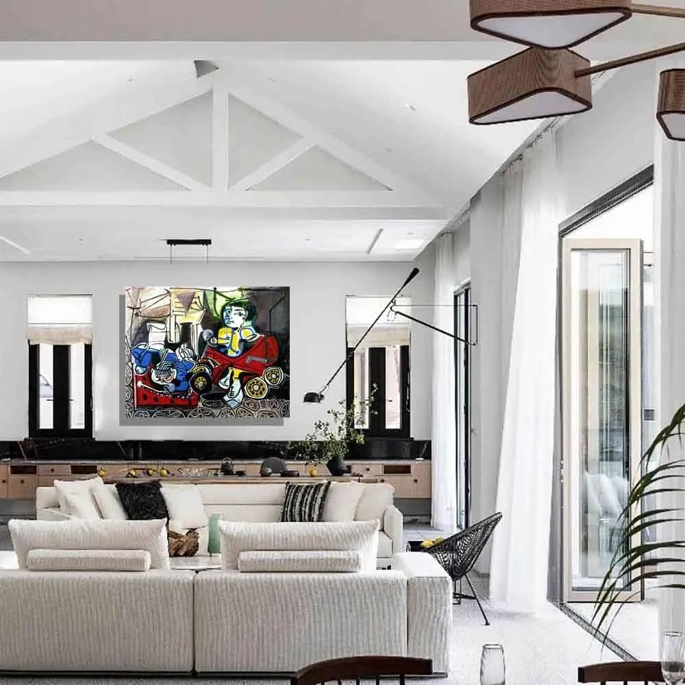 Canvas Oil Paintings Pablo Picasso 1950 Paloma jouantWall Art Posters and Prints Canvas Wall Art Abstract Pictures for Living Room and Bedroom Home Decor（90x108cm）35x43inch,Unframed)