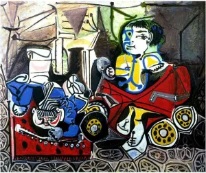 Canvas Oil Paintings Pablo Picasso 1950 Paloma jouantWall Art Posters and Prints Canvas Wall Art Abstract Pictures for Living Room and Bedroom Home Decor（90x108cm）35x43inch,Unframed)
