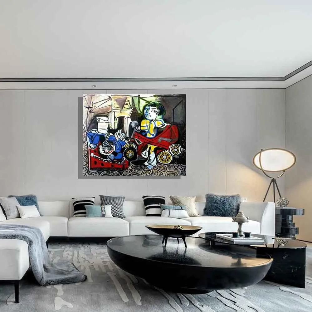 Canvas Oil Paintings Pablo Picasso 1950 Paloma jouantWall Art Posters and Prints Canvas Wall Art Abstract Pictures for Living Room and Bedroom Home Decor（90x108cm）35x43inch,Unframed)