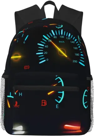Car Dashboard Indicators Scales Backpack, Travel Laptop Backpack Computer Bag Rucksack for Men Women Business Work Fits 15.6 Inch Notebook