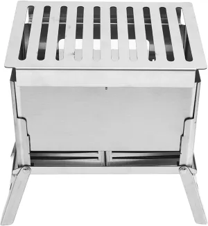 Card Folding Wood Stove, Small and Useful Split Type Wood Burning Stove for Outdoor Hiking Picnics