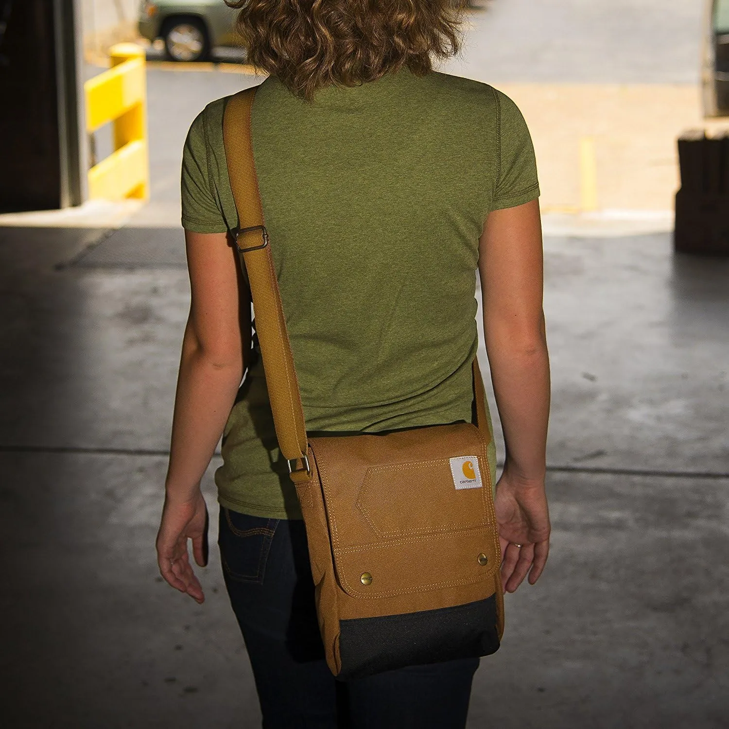 Carhartt Women's Crossbody Snap Bag Durable Adjustable Crossbody Bag with Flap Over Snap Closure