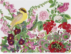 Carissa Luminess 'Warbler With Frog' Canvas Art