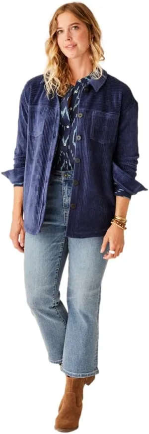 Carve Designs Women's Hudson Stretch Cord Shacket