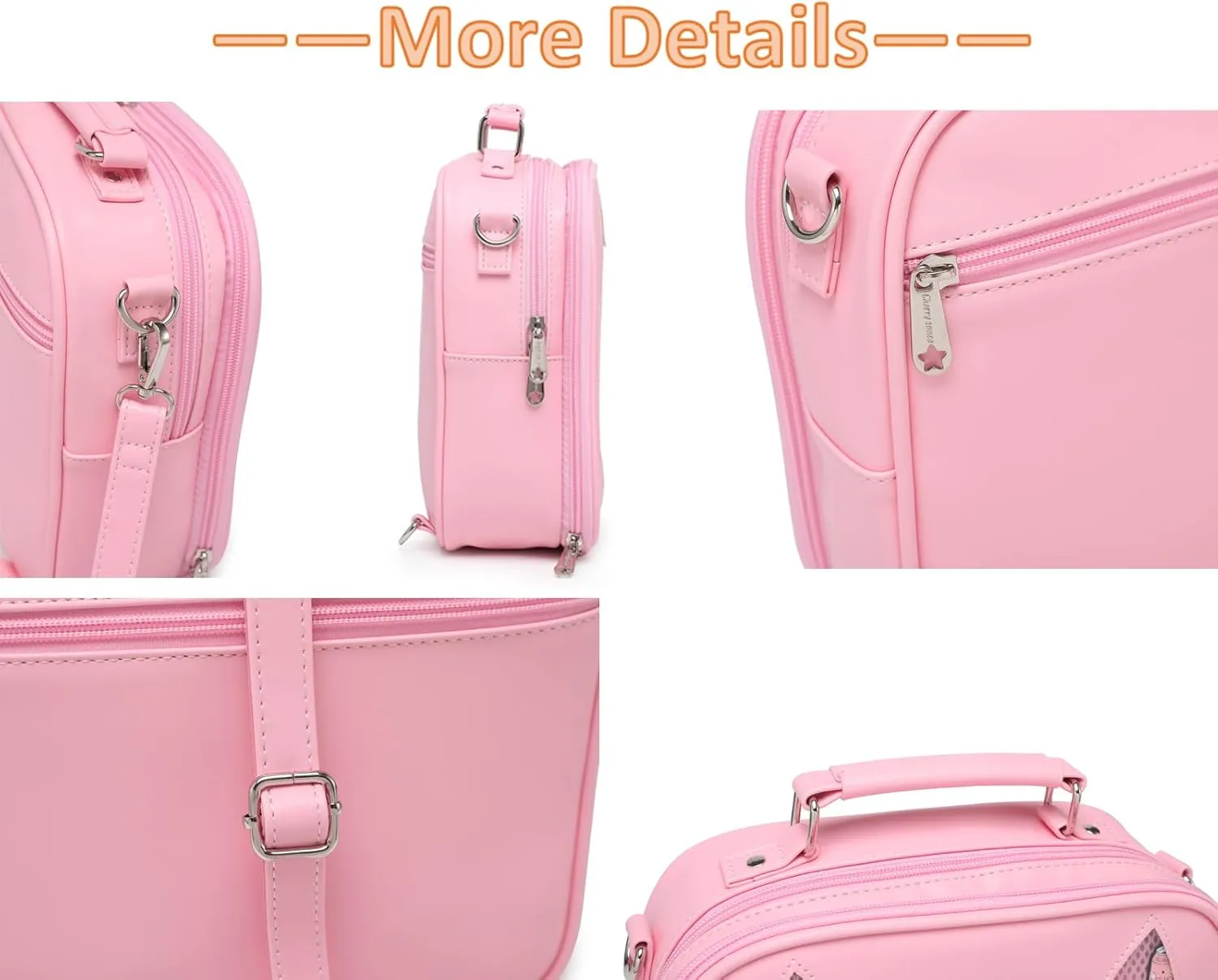 Cat Ita Bag Crossbody Bag Shoulder Bag Backpack Satchel Kawaii Purse with Pin Display