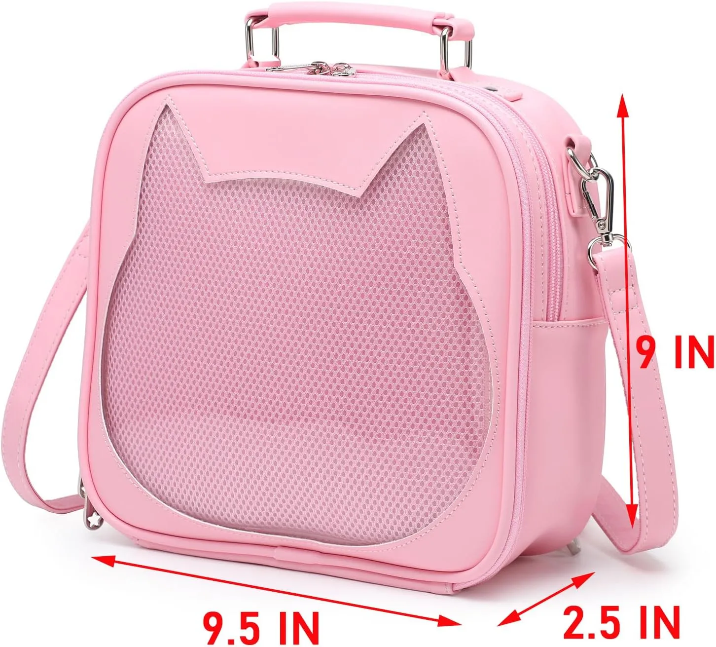 Cat Ita Bag Crossbody Bag Shoulder Bag Backpack Satchel Kawaii Purse with Pin Display