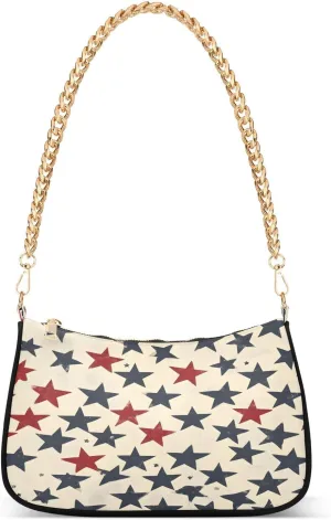 CEBUGI Crossbody Bags for Women Shoulder Purse Independence Day Stars Handbags Stylish Clutch Purse with Chain Strap