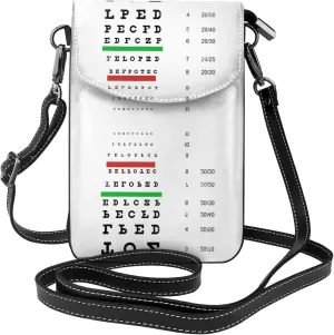 Cell Phone Purse Crossbody Bag For Women Snellen Eye Chart Funny If U Can Read This Leather Cellphone Bag Small Wallet Purses With Strap