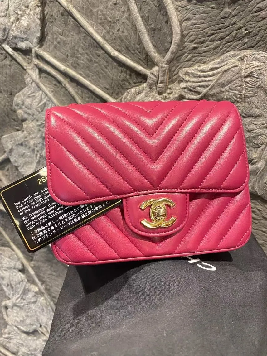 Chanel Pink Quilted Leather Mini Crossbody Bag