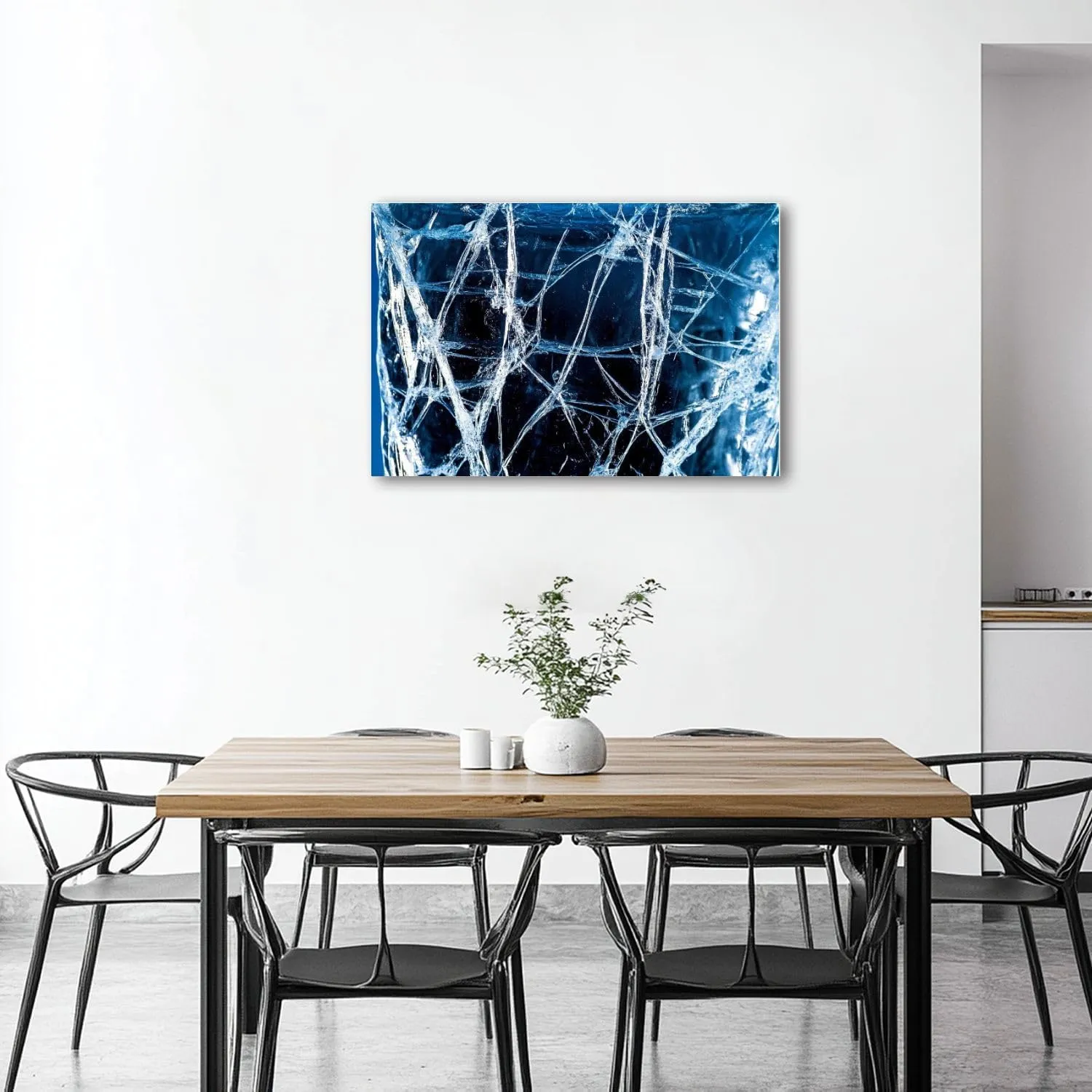 CHAUSSUREBAR Large Canvas Wall Art Ice Baikal lake Canvas Art Prints Pictures Wall Decor Living Room Wall Paintings for Bedroom Bathroom 20" x 32"