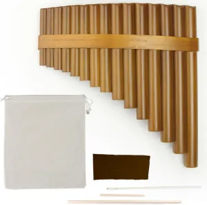 Chinese Traditional Musical Instrument 15 Pipes Pan Flute C Key Pan Pipes Woodwind Instrument (Left Hand)