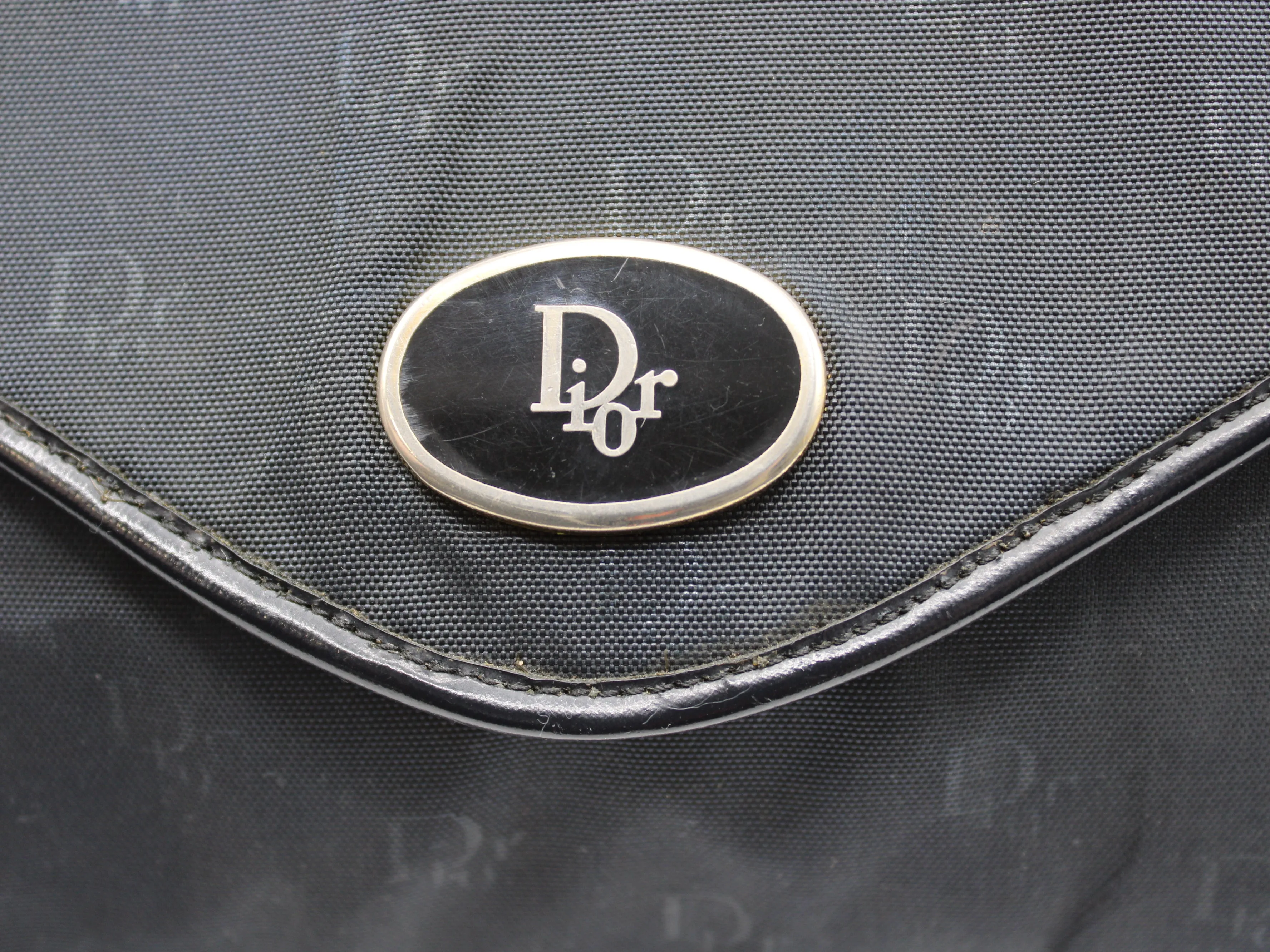 Christian Dior Monogram Crossbody on Chain Black Bag Vintage