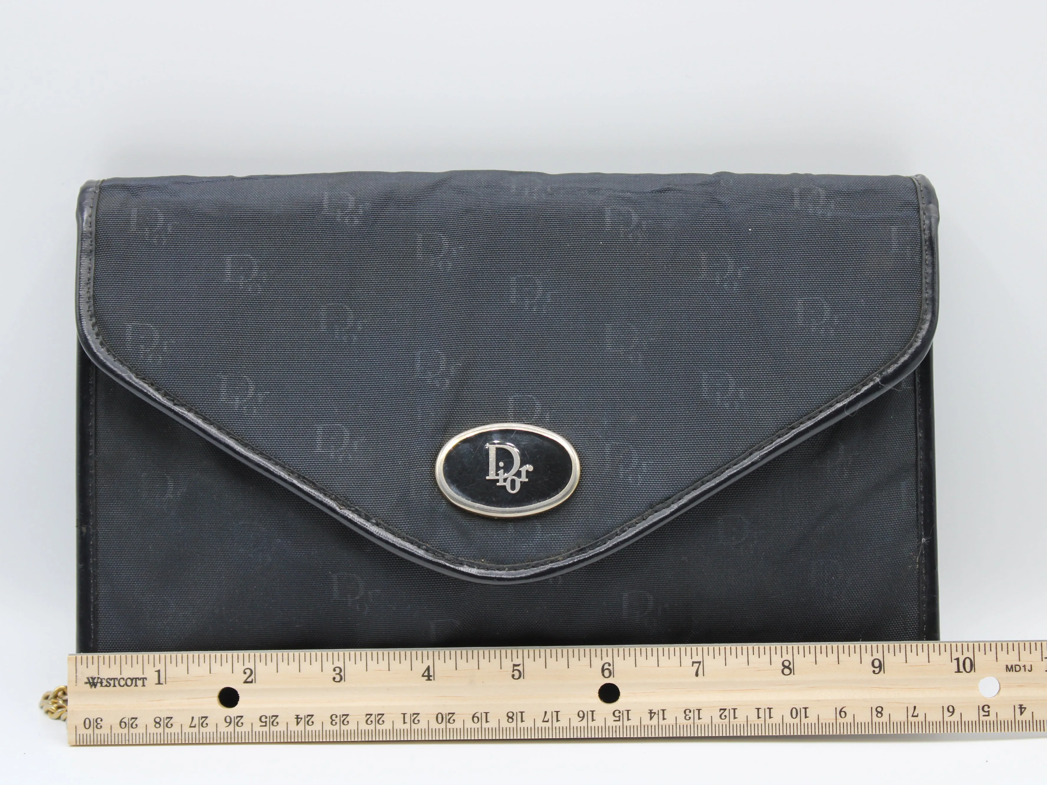 Christian Dior Monogram Crossbody on Chain Black Bag Vintage