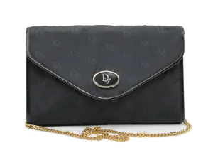 Christian Dior Monogram Crossbody on Chain Black Bag Vintage