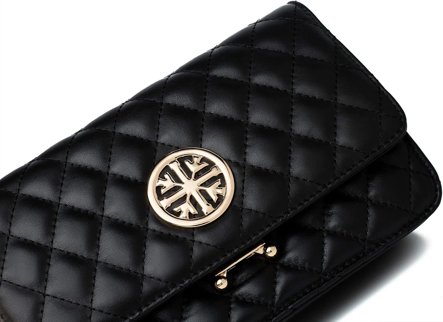 Chrysansmile Quilted Crossbody Bags Genuine Leather Clutch Purses Women's Shoulder Handbags With Chain