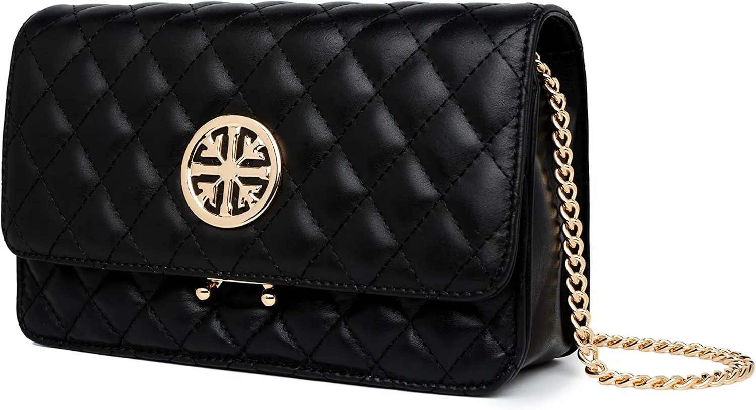 Chrysansmile Quilted Crossbody Bags Genuine Leather Clutch Purses Women's Shoulder Handbags With Chain