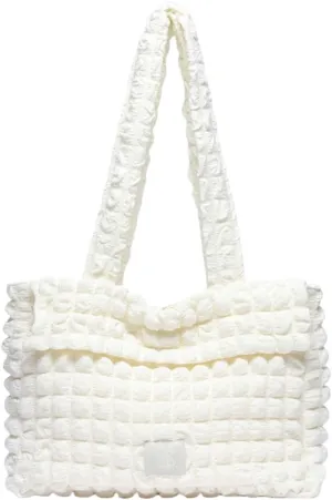 Cloud Single Shoulder Bag Crossbody Bag for Women Large Capacity Commuter Tote Bag Armpit Bag and Purse (White)