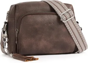 CLUCI Crossbody Bags for Women, Vegan Leather Shoulder Handbags，Purses for Women with Adjustable Wide Strap