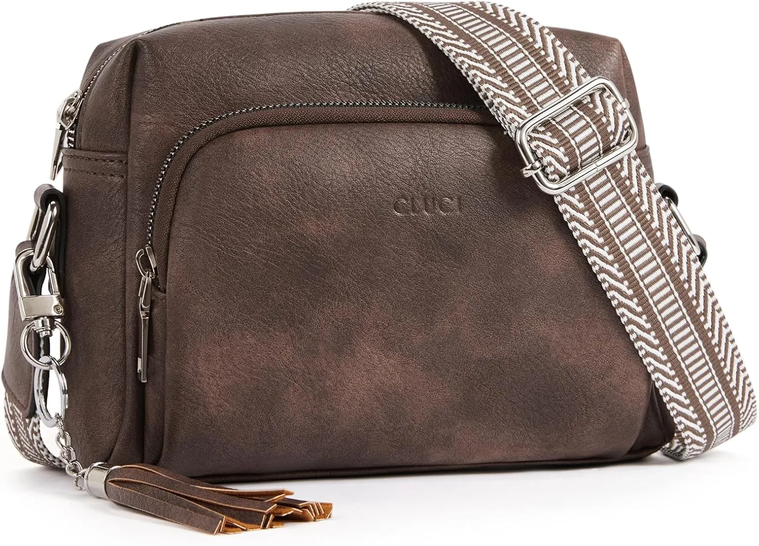 CLUCI Crossbody Bags for Women, Vegan Leather Shoulder Handbags，Purses for Women with Adjustable Wide Strap