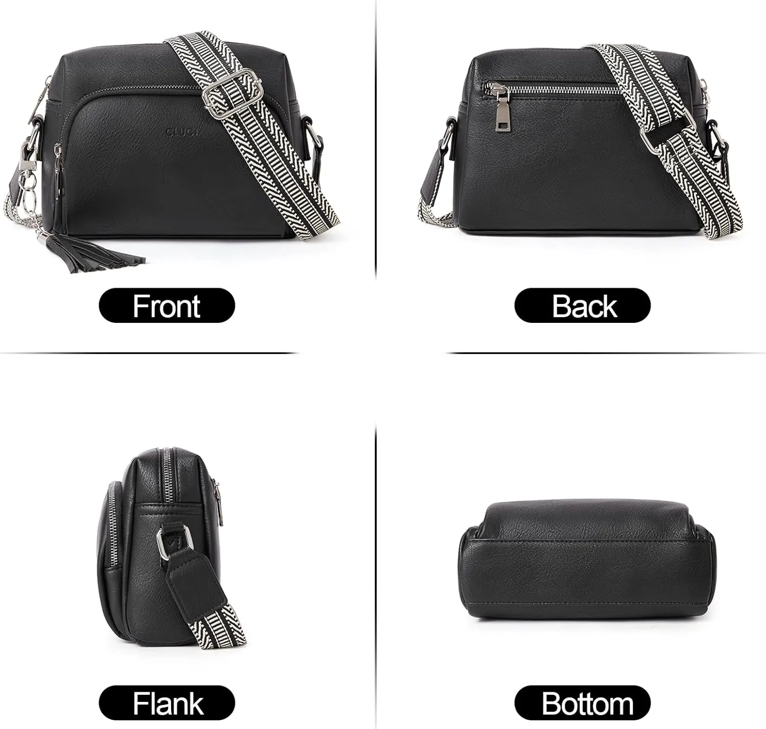 CLUCI Crossbody Bags for Women, Vegan Leather Shoulder Handbags，Purses for Women with Adjustable Wide Strap