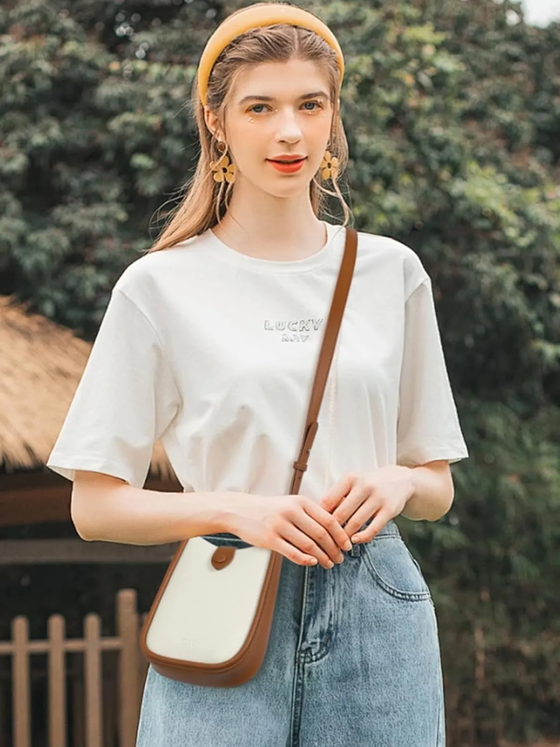 CLUCI Small Crossbody Bags for Women Trendy PU Leather Cell Phone Purse Wallet with Adjustable Strap