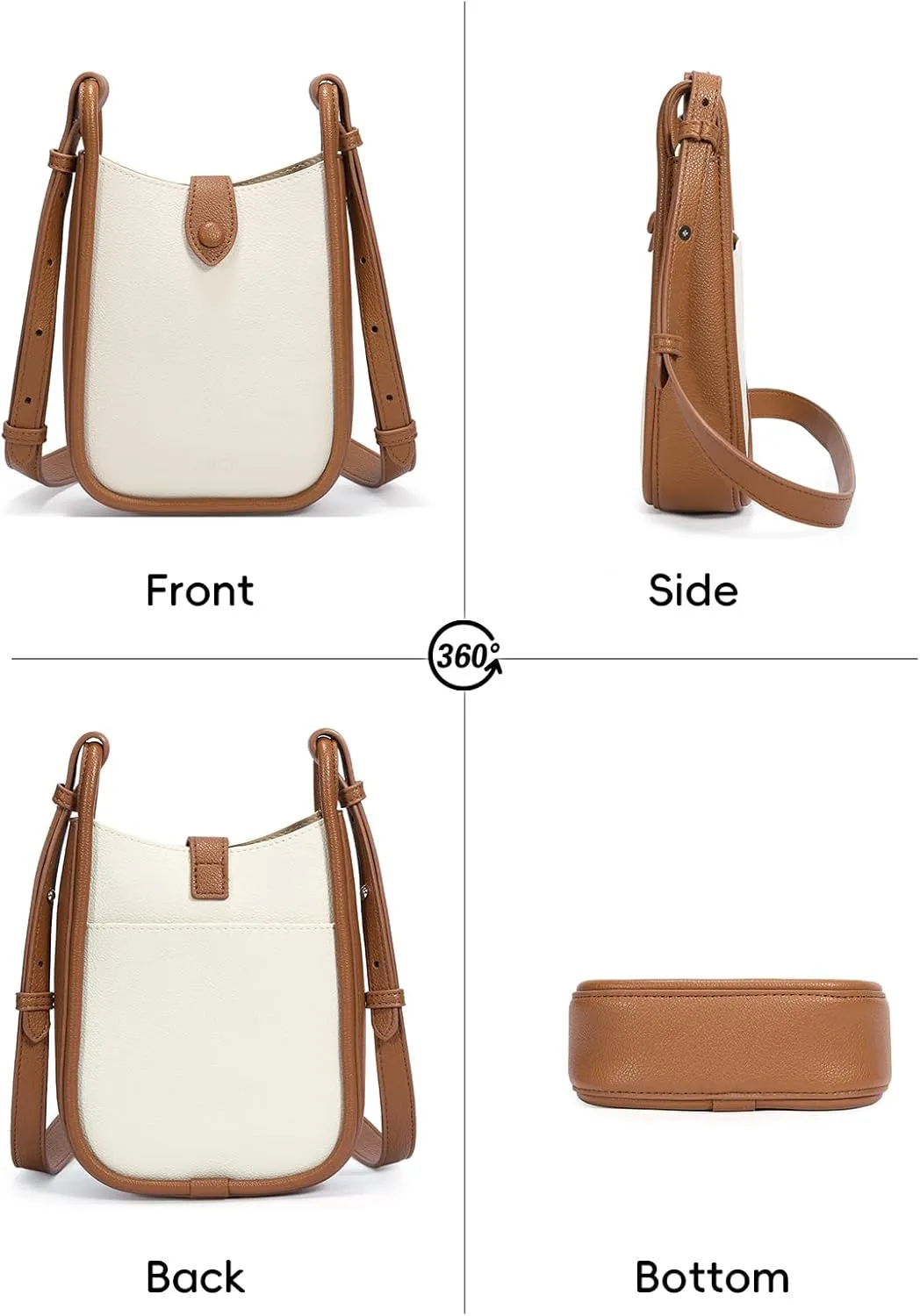 CLUCI Small Crossbody Bags for Women Trendy PU Leather Cell Phone Purse Wallet with Adjustable Strap