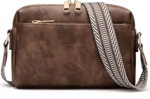 Cnoles Crossbody Bag Small Women Shoulder Cell Phone Handbags Fashion Vegan Leather Purses For Women with Guitar Strap