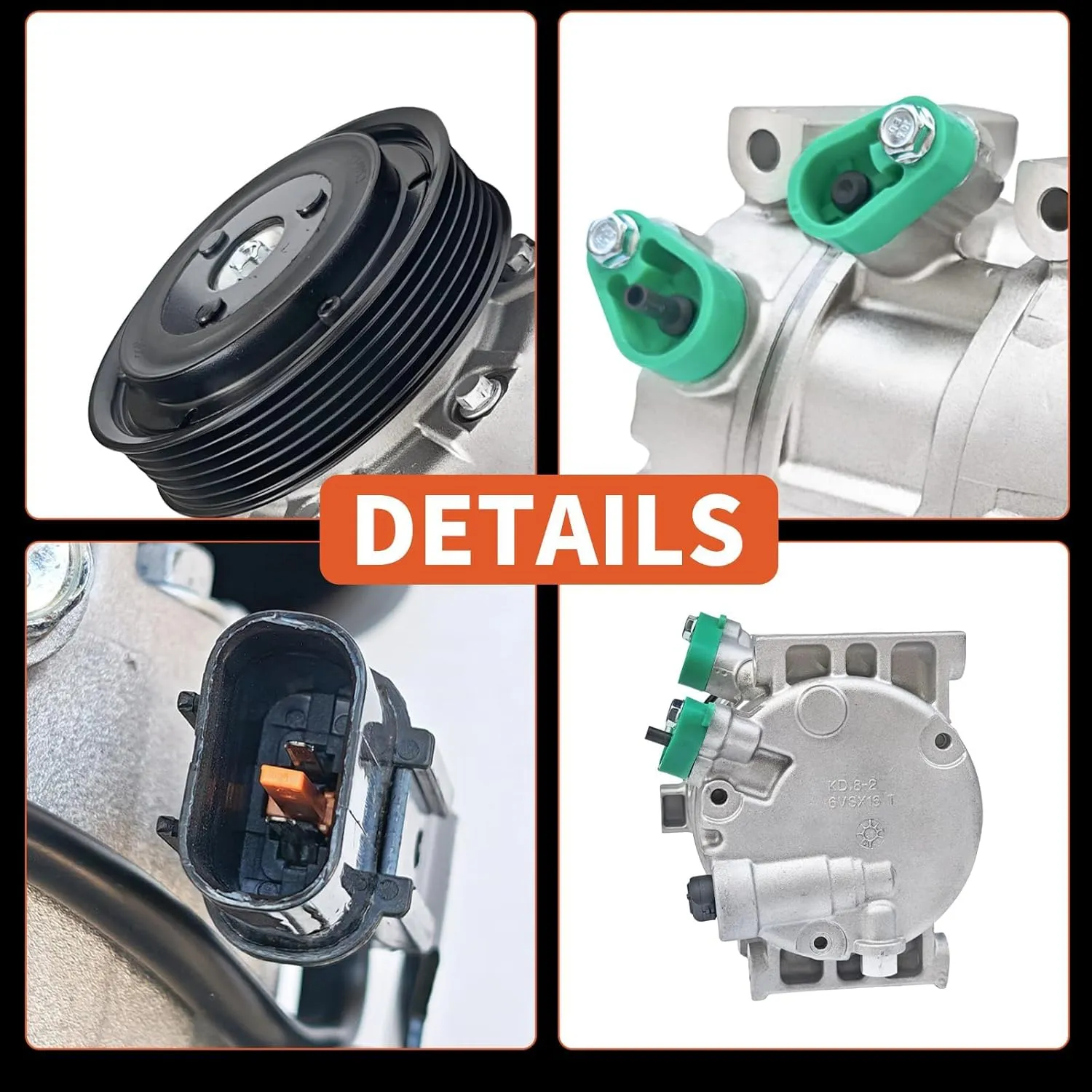 CO29159C Air Conditioner AC Compressor with Clutch Compatible with Hyundai Sonata 2.0L 2.4L 2012-2014, Kia Optima 2.0L 2.4L 2012-2018