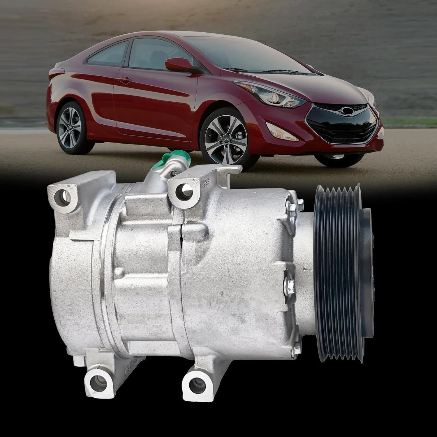 CO29159C Air Conditioner AC Compressor with Clutch Compatible with Hyundai Sonata 2.0L 2.4L 2012-2014, Kia Optima 2.0L 2.4L 2012-2018