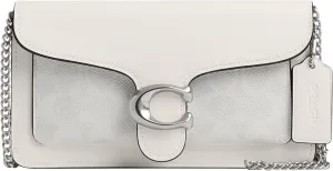 Coach Tabby Chain Clutch in Signature Canvas, LH/White Chalk