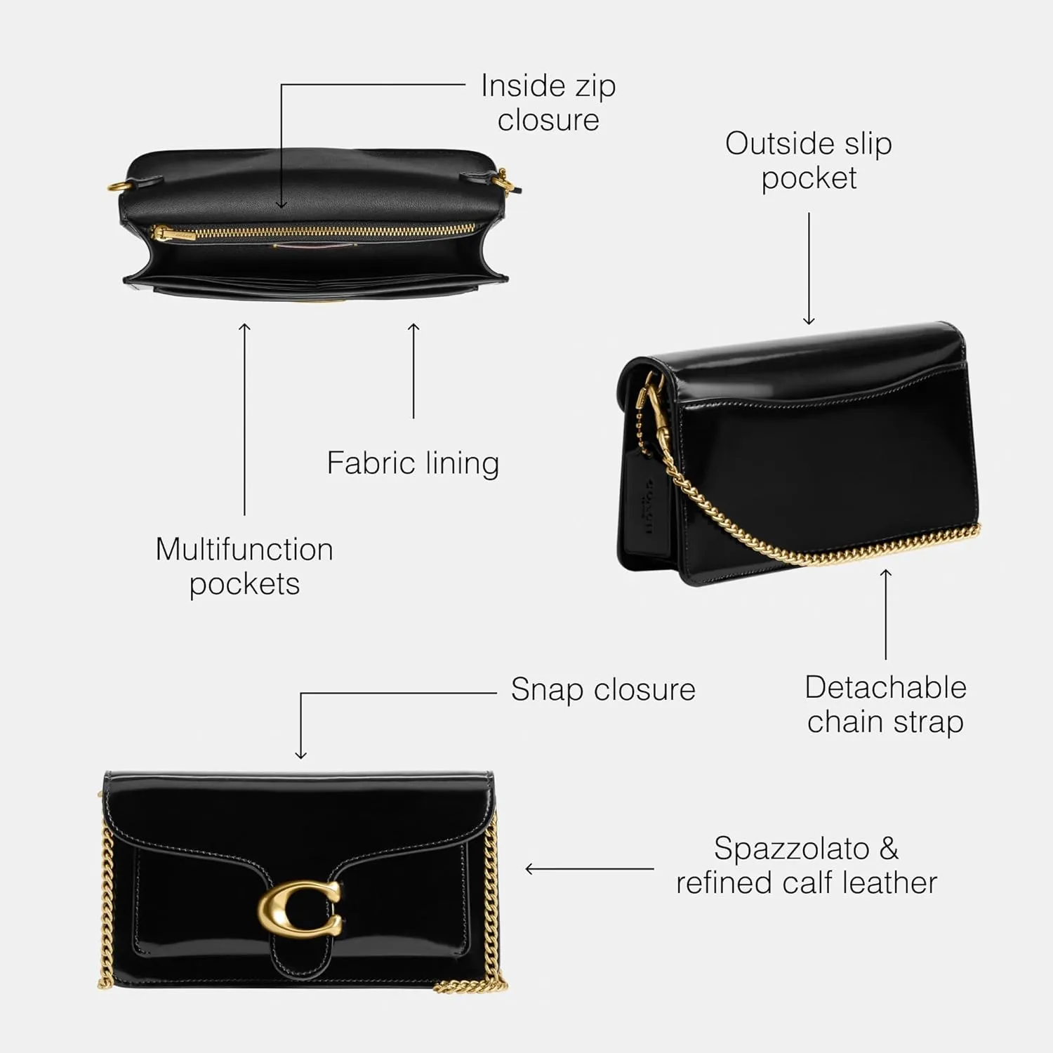 COACH Tabby Chain Clutch