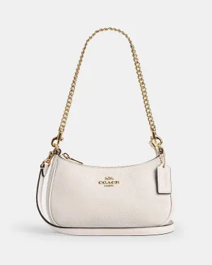 Coach Teri Mini Crossbody Bag Pebbled Leather-Gold-Chalk