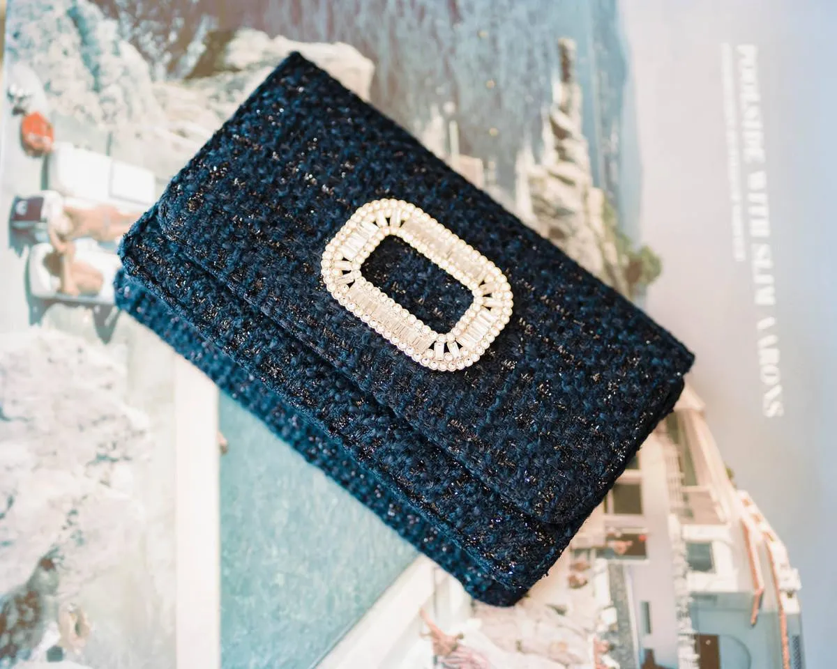Coco Clutch - Rhinestone Buckle