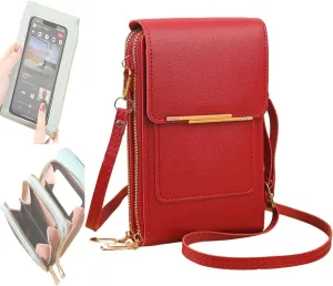 Coincidem Bag, Coincidem Anti-Theft Leather Bag, Multi-Compartment Touch Screen Phone Bag, Mobile Phone Messenger Bag