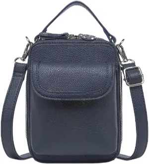 Collaboraten1 Crossbody Leather Bag, Anti-Theft Cell Phone Purse Crossbody for Women Secure Zipper & Magnetic Snap Closure