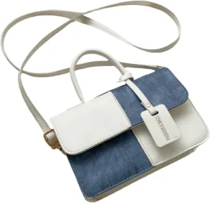 Color-Block Crossbody Bags for Women, Pu Cross Body Purses Cute Designer Handbags Shoulder Bag Medium Size