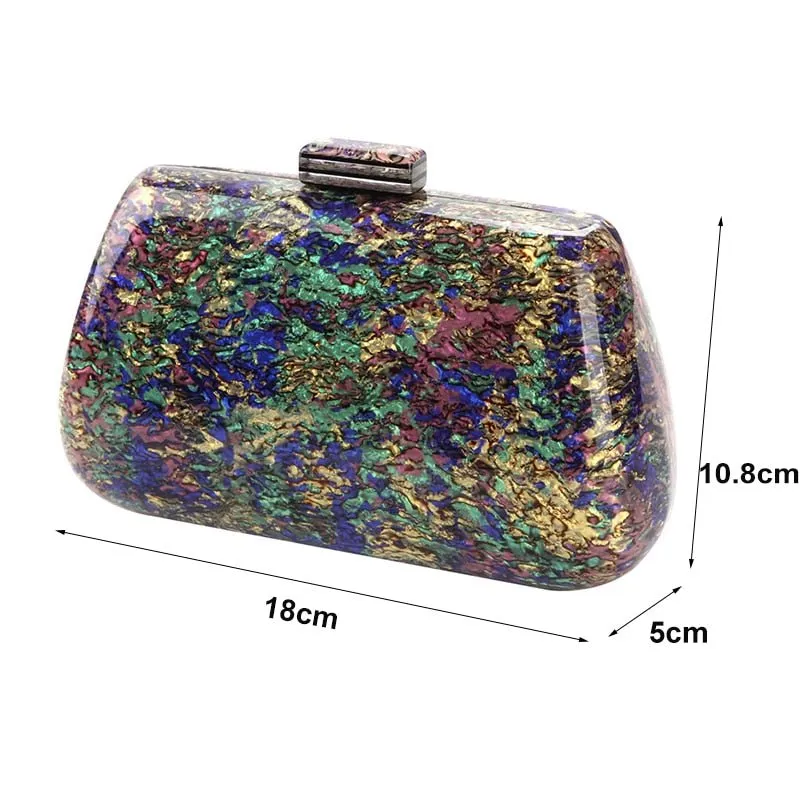Colorful Hard Acrylic Evening Bag