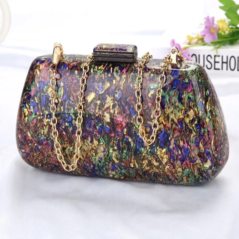 Colorful Hard Acrylic Evening Bag
