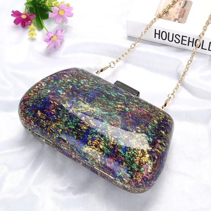 Colorful Hard Acrylic Evening Bag